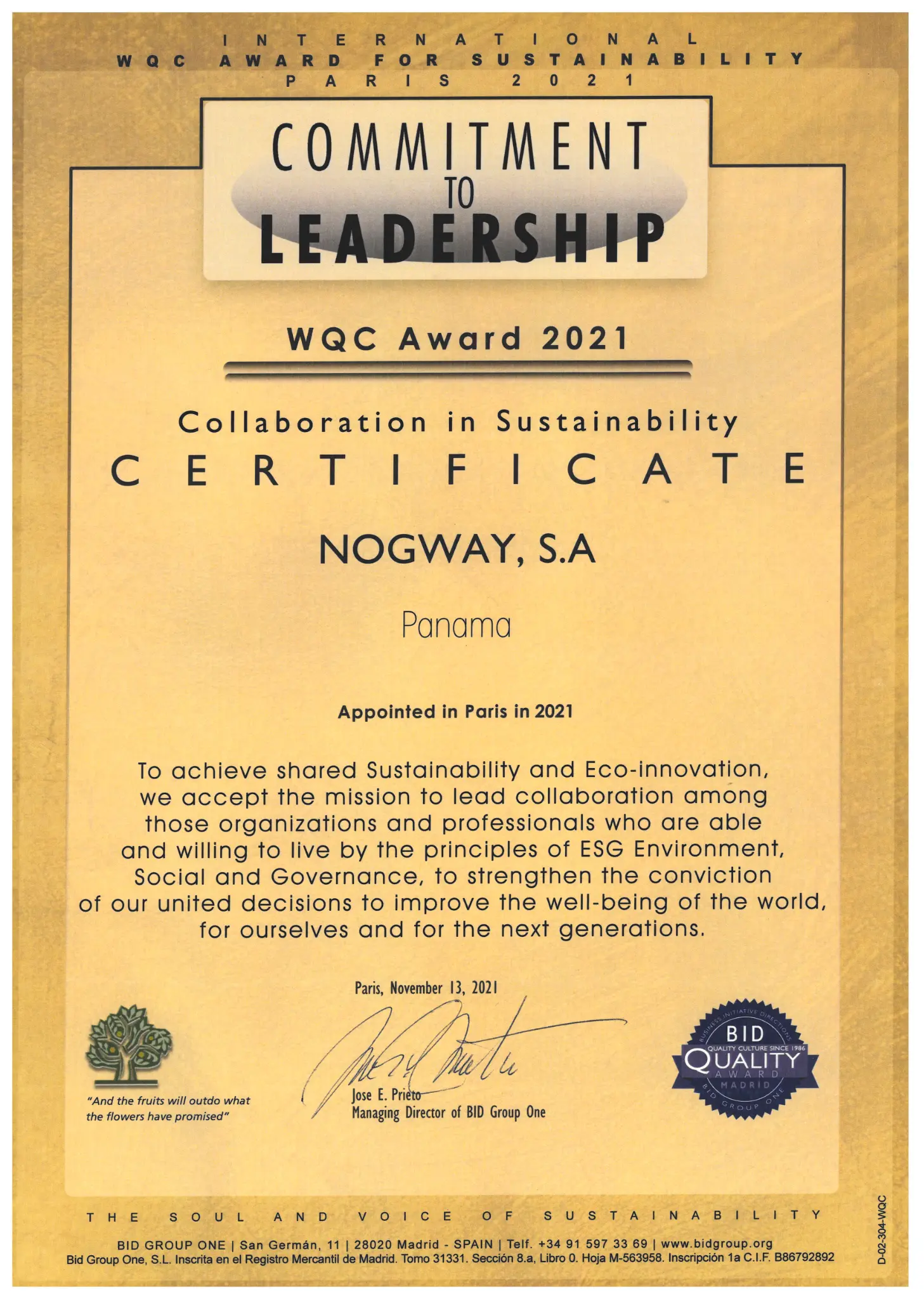 Commitment to Leadership